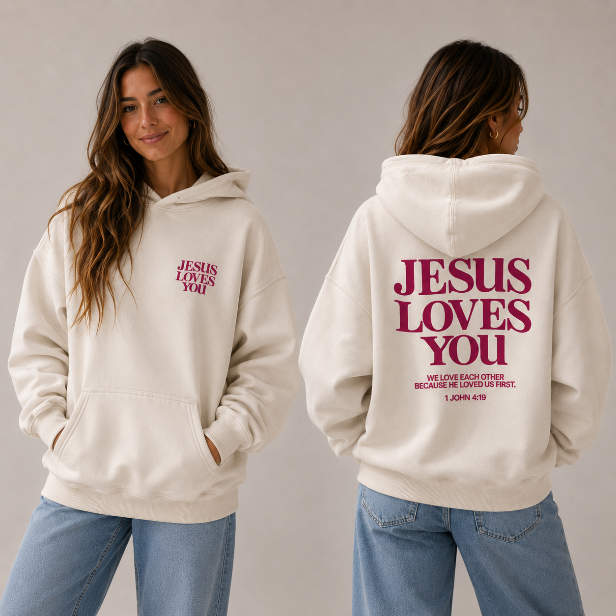 Moletom Premium Jesus Loves You