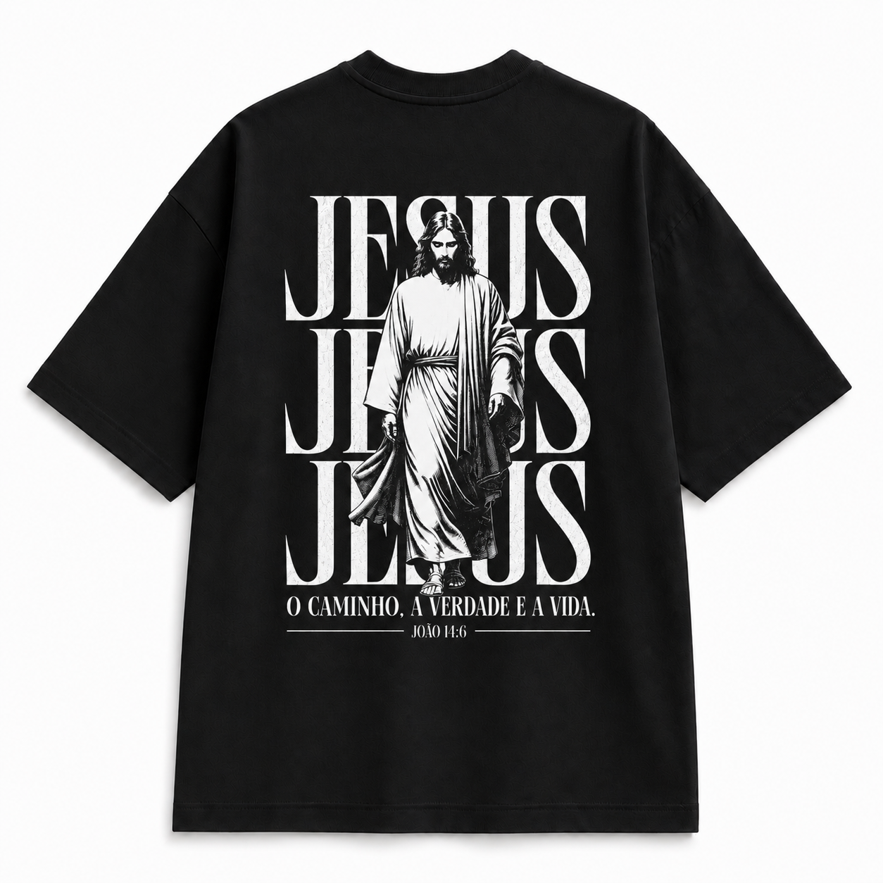 Oversized Jesus Saves - Preta