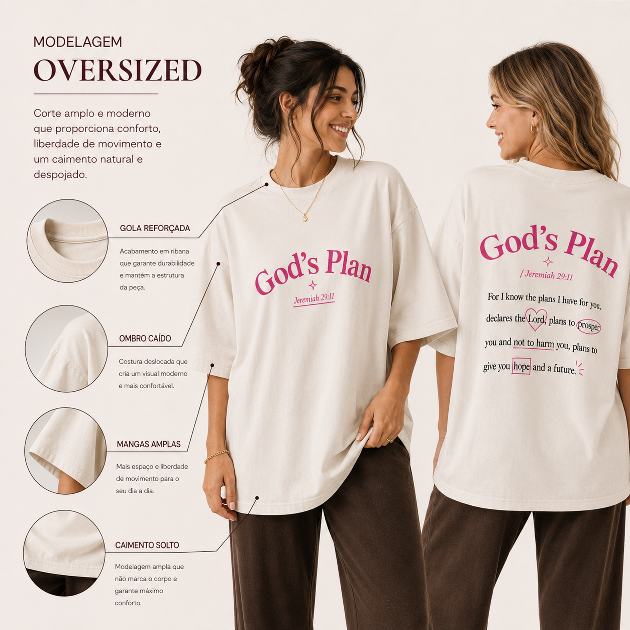Oversized God's Plan - Off Withe