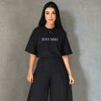Oversized Jesus Saves - Preta