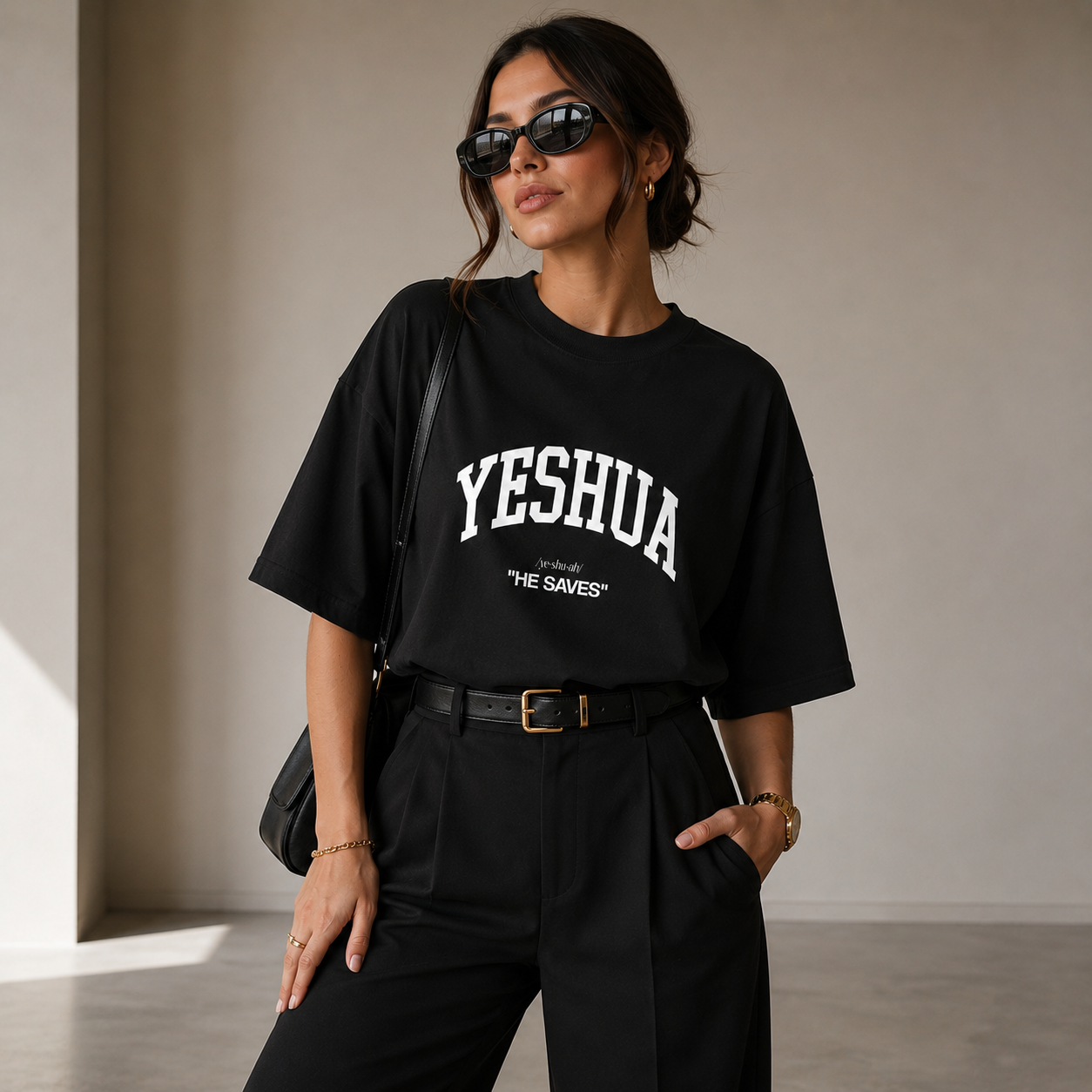Oversized Yeshua - Preto