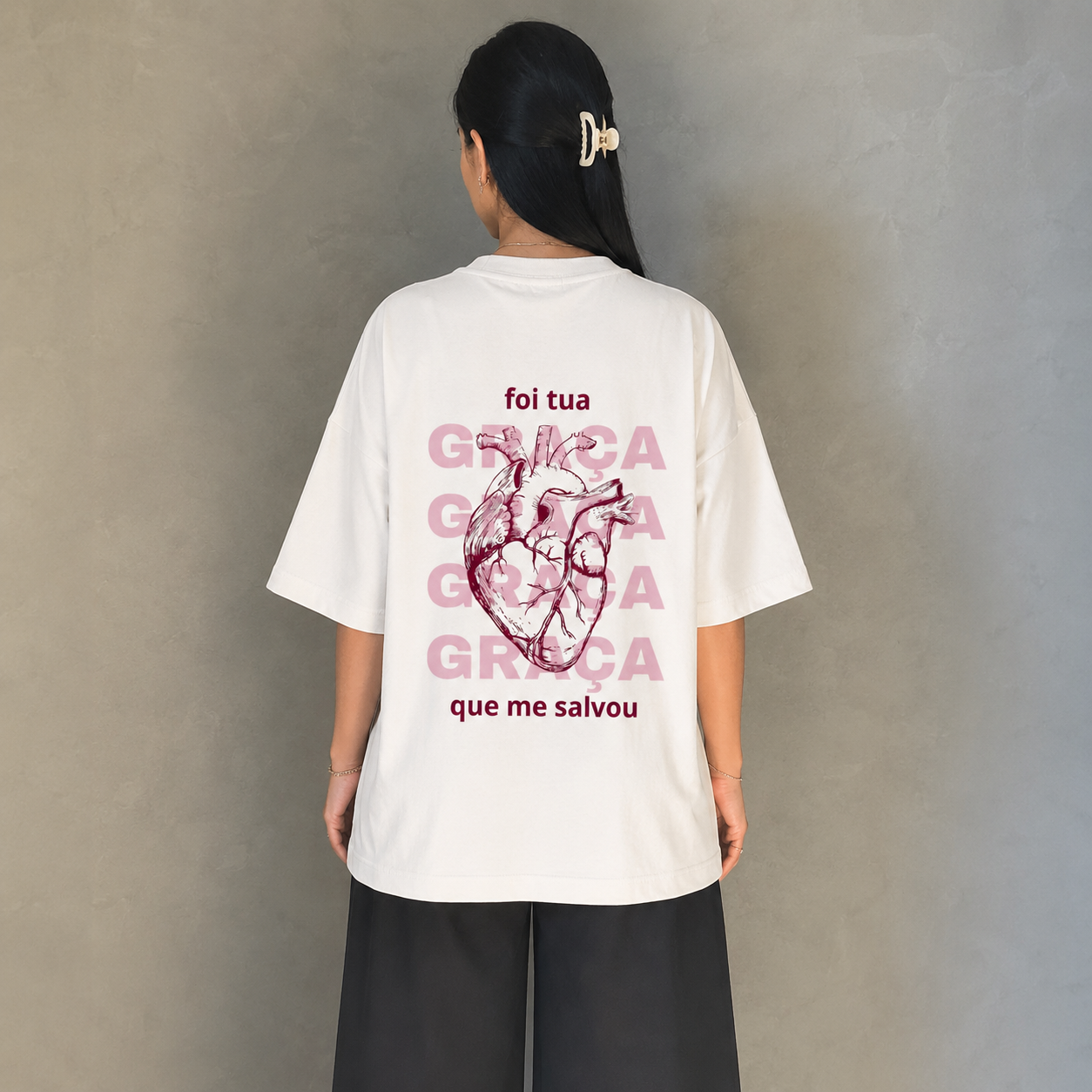 Oversized Efésios 2:8 - Off White