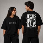 Oversized Jesus Saves - Preta
