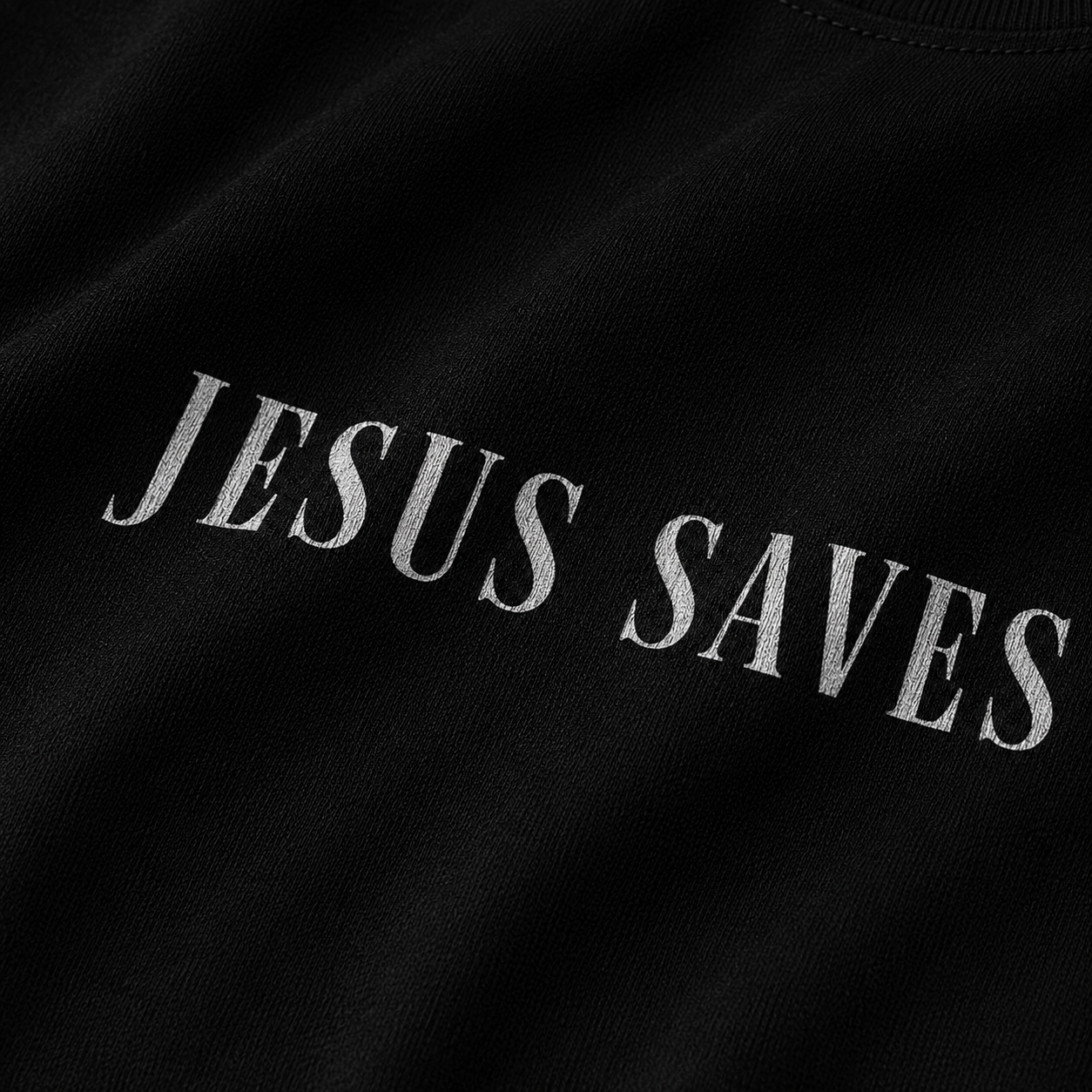 Oversized Jesus Saves - Preta