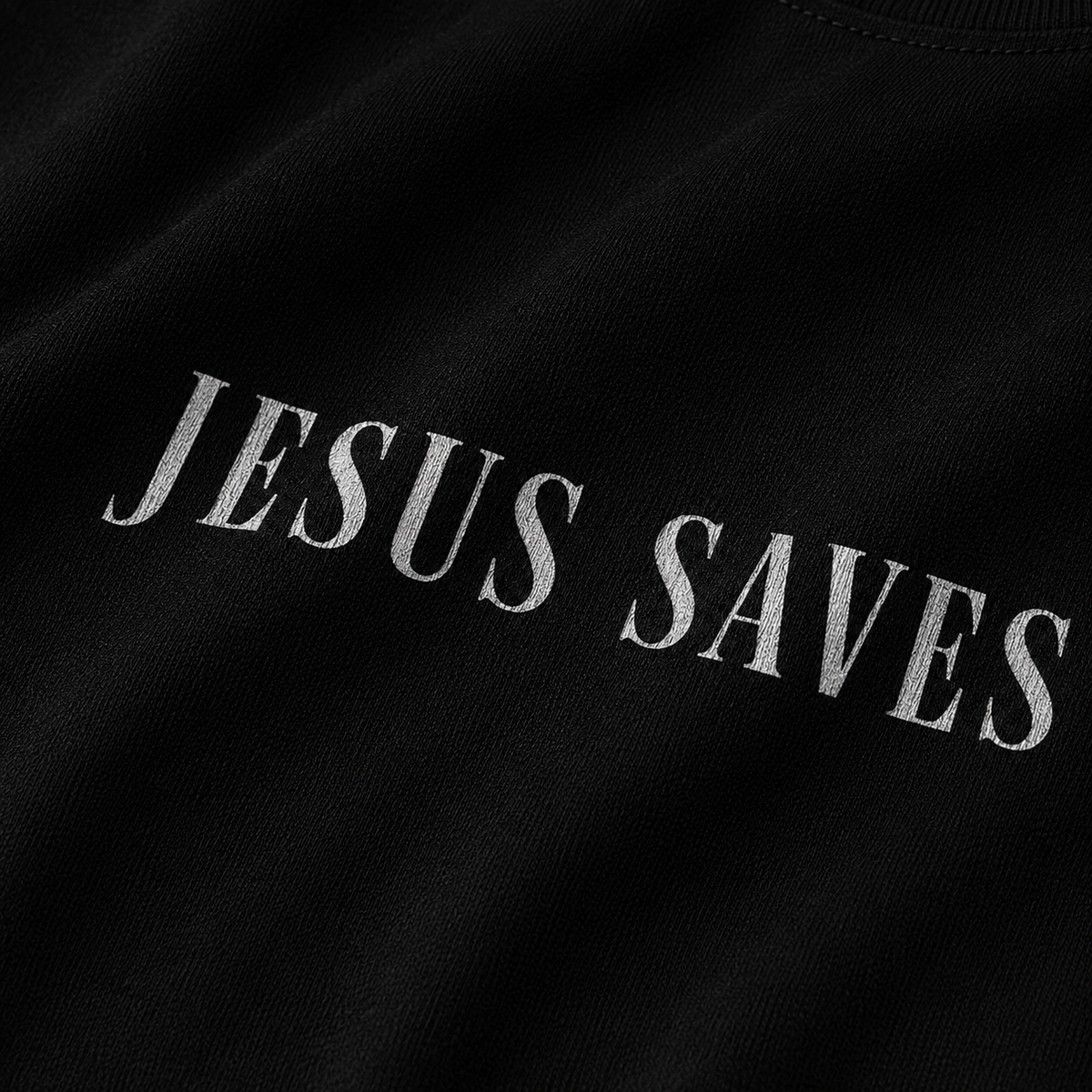 Oversized Jesus Saves - Preta