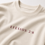 Oversized Efésios 2:8 - Off White