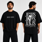 Oversized Jesus Saves - Preta