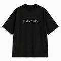 Oversized Jesus Saves - Preta