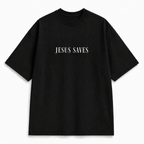 Oversized Jesus Saves - Preta